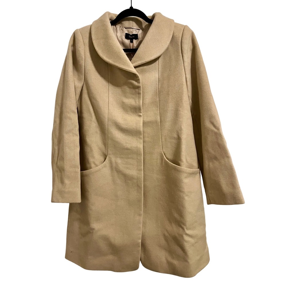 Quince Italian Wool Cocoon Coat S Heather Macadamia NWT - Picture 2 of 9